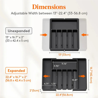 8-Grid Kitchen Drawer Organizer