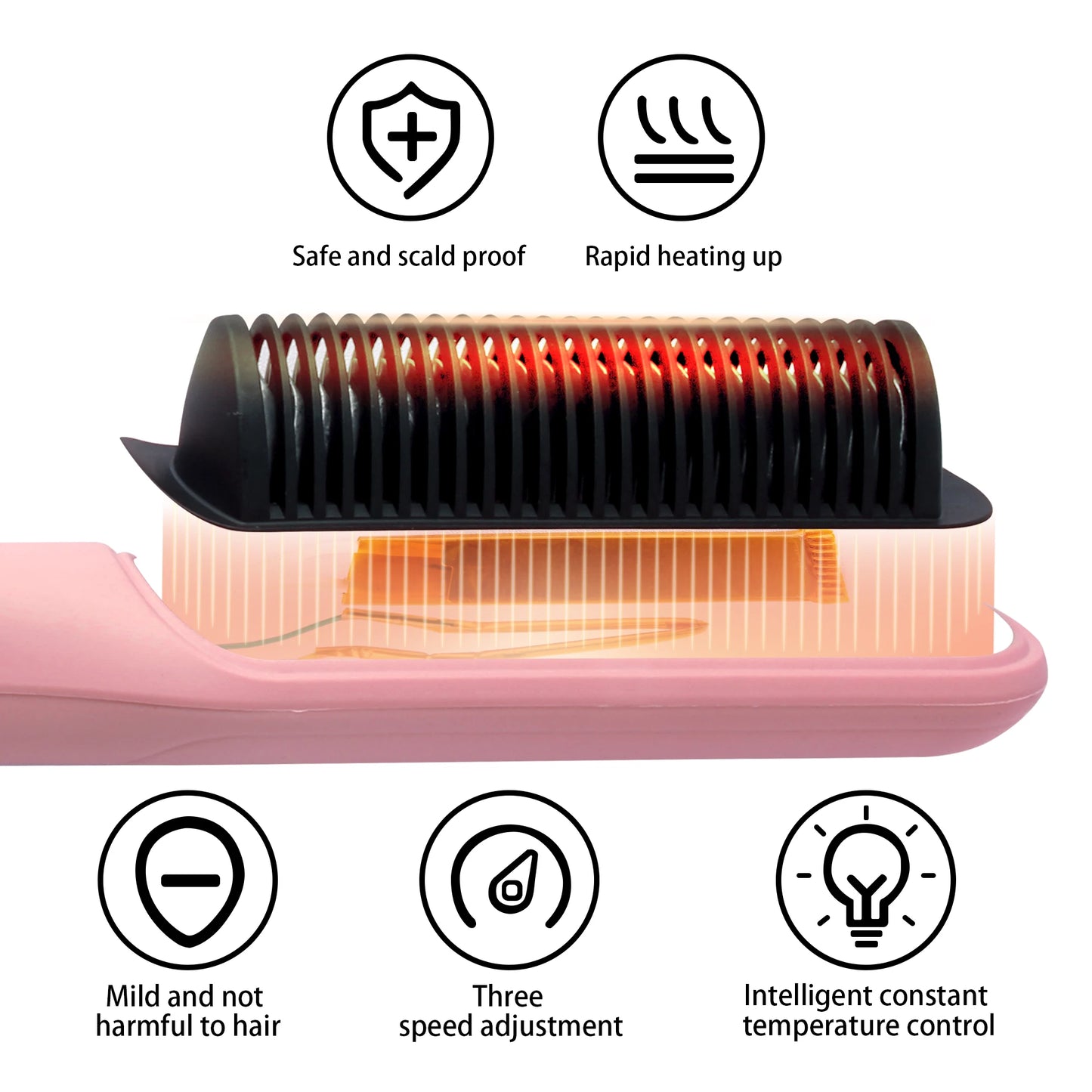 Ceramic Hair Straightening Brush