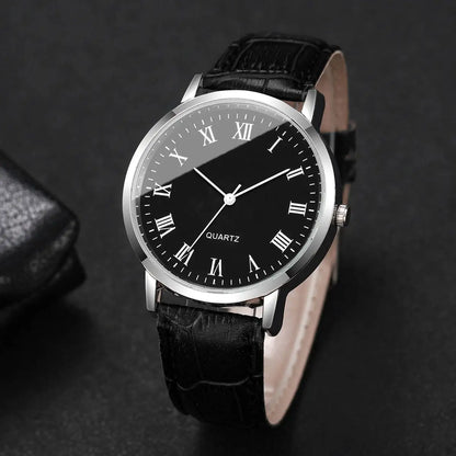 Men’s Leather Quartz Watch