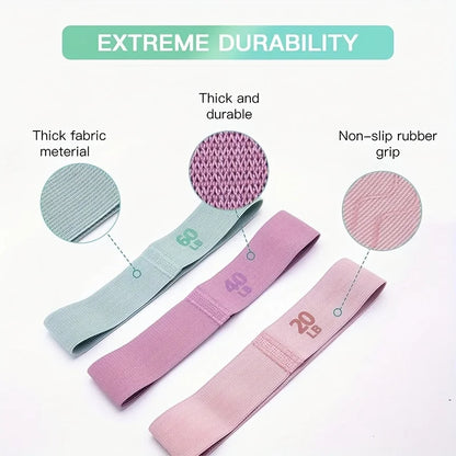 3-Piece Fabric Resistance Bands