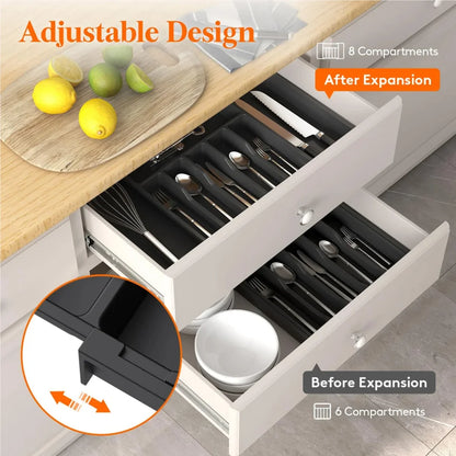 8-Grid Kitchen Drawer Organizer