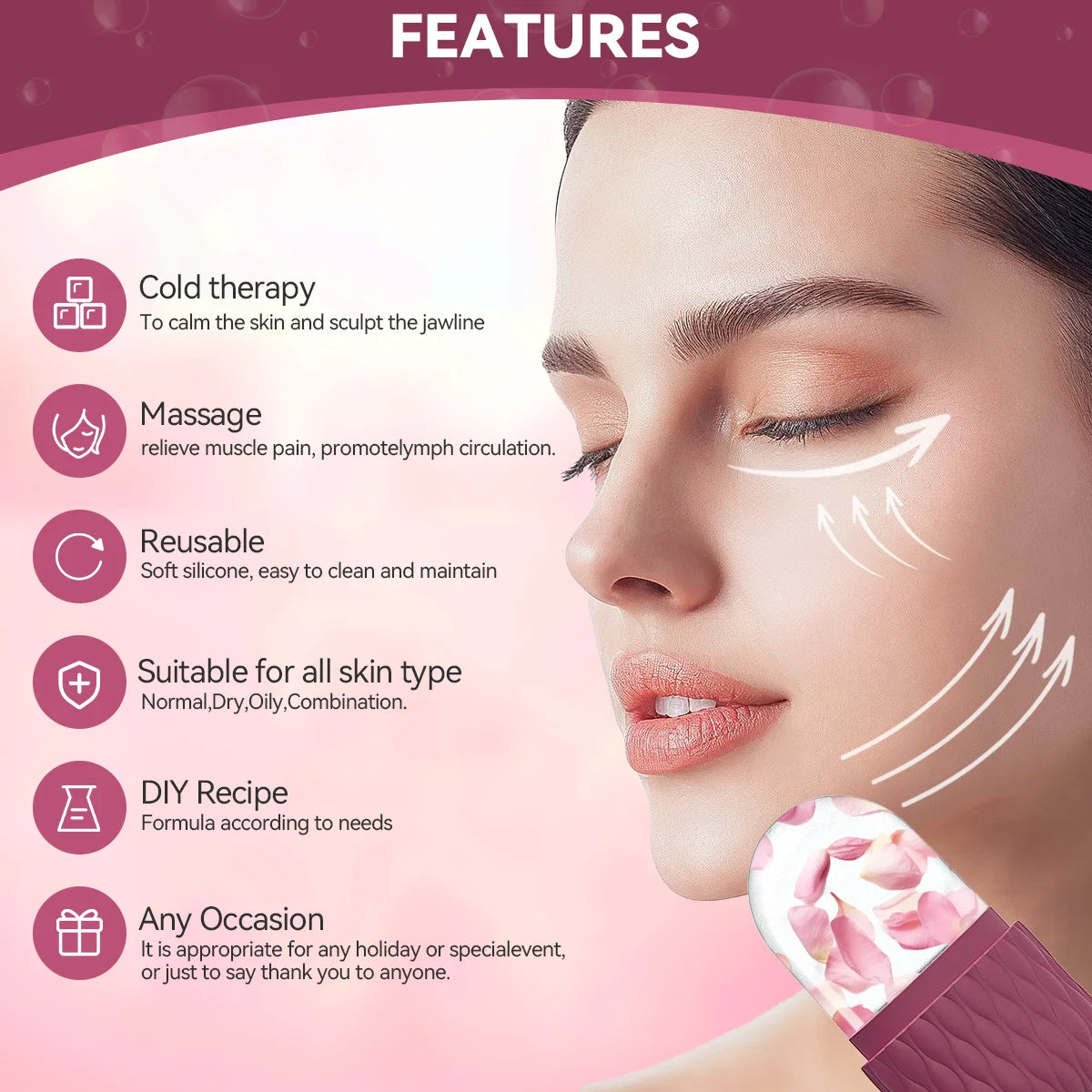 Silicone Facial Ice Roller